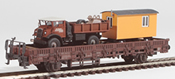 REI Models 46942 Heavy Dump Truck & Construction Trailer Transport (Hand Weathered & Painted)